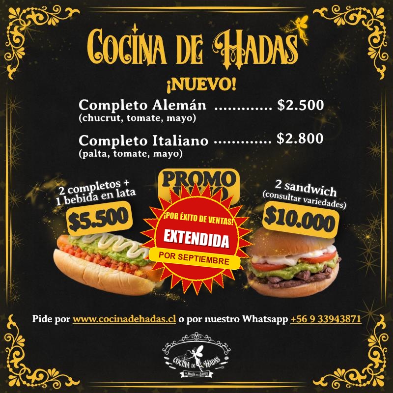 Promoción de Septiembre - Por Éxito de Ventas - Cocina de Hadas